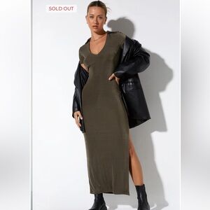 Motel Rocks Savata Maxi Dress in Olive